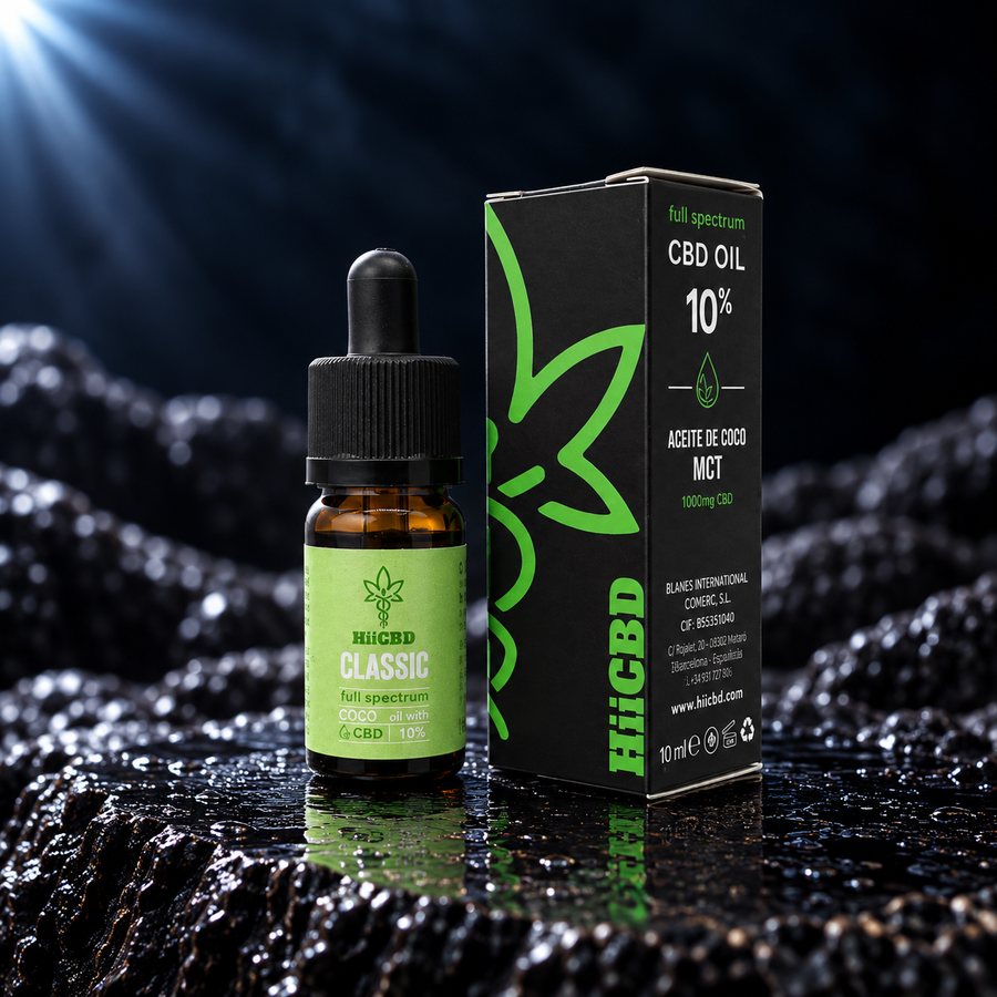 Aceite CBD Full Spectrum 10% Classic, 1000 mg CBD, 10 ml, HiiCBD
