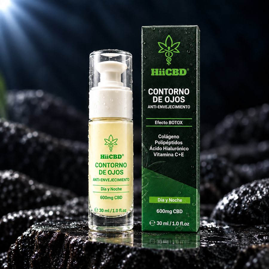 Contorno de Ojos Anti-Envejecimiento 600 mg CBD, 30 ml, HiiCBD