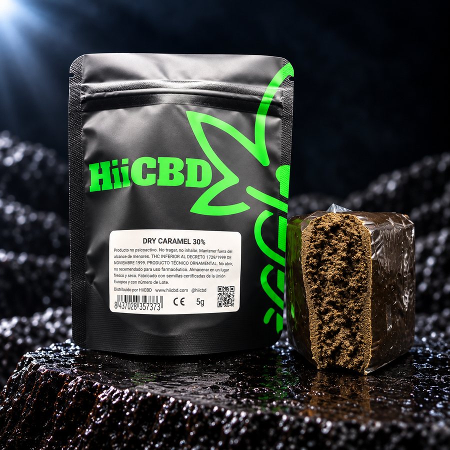 Dry Caramel 30% CBD, extracción HiiCBD 5 g