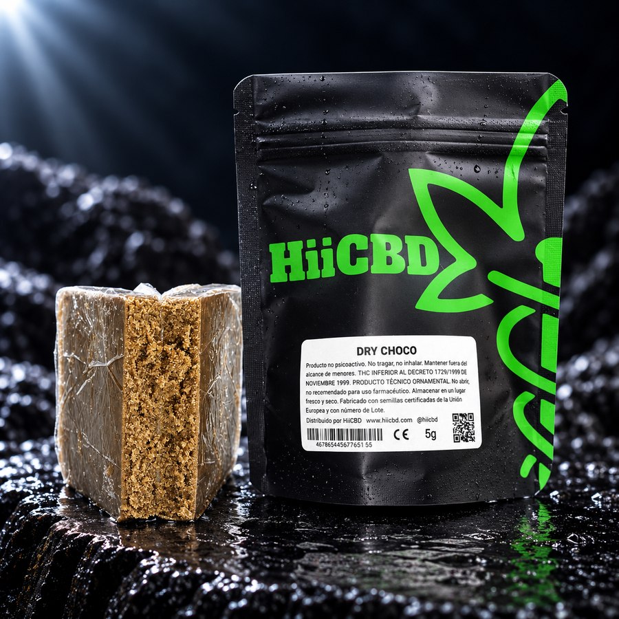 Dry Choco 25%, extracción HiiCBD en envase de 5 g