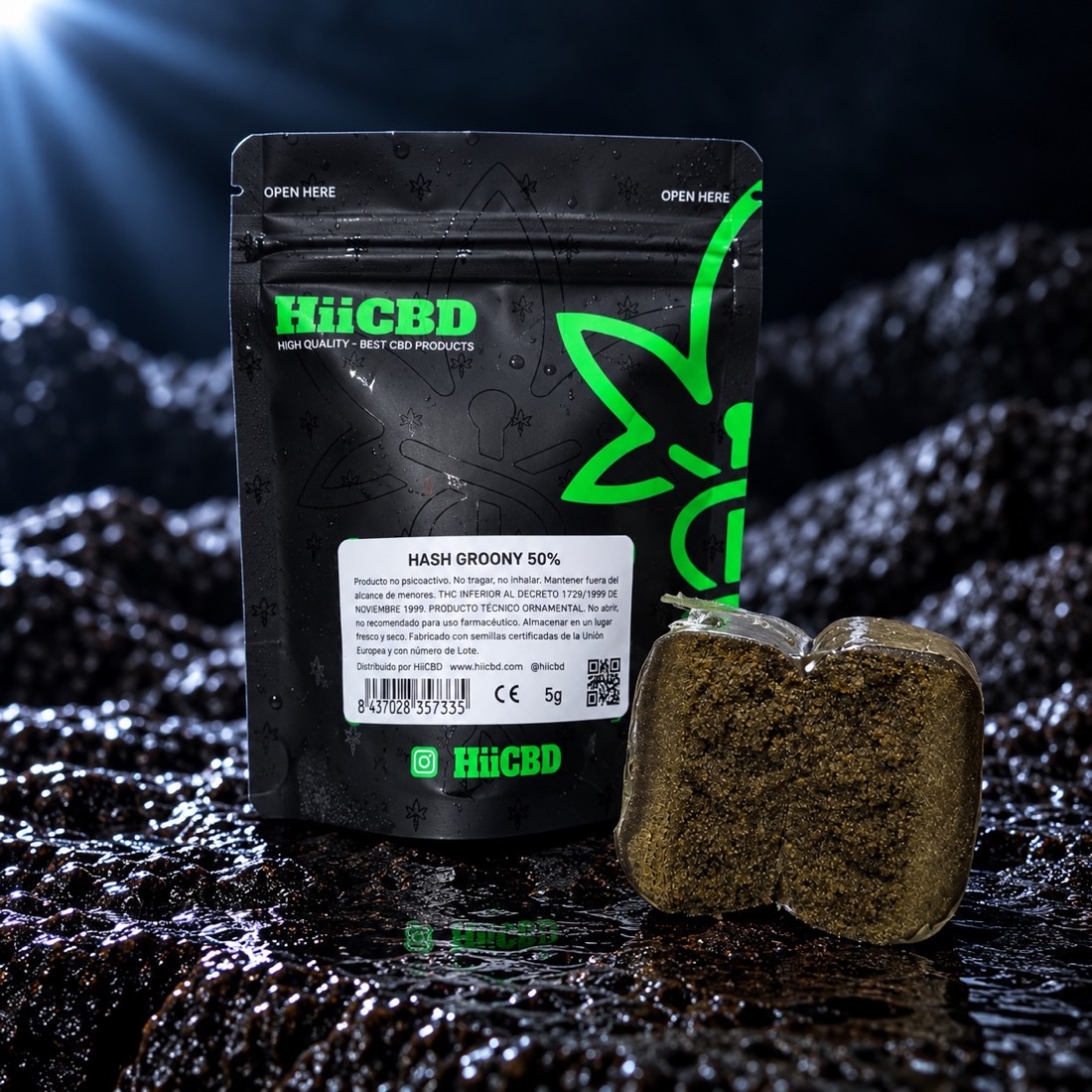 Dry Groony de HiiCBD, bolsa de 5 g con resina de CBD