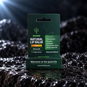 Natural Lip Balm HiiCBD sabor Mango, 200 mg CBD