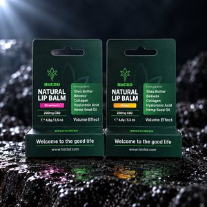 Natural Lip Balm HiiCBD en sabores Strawberry y Mango