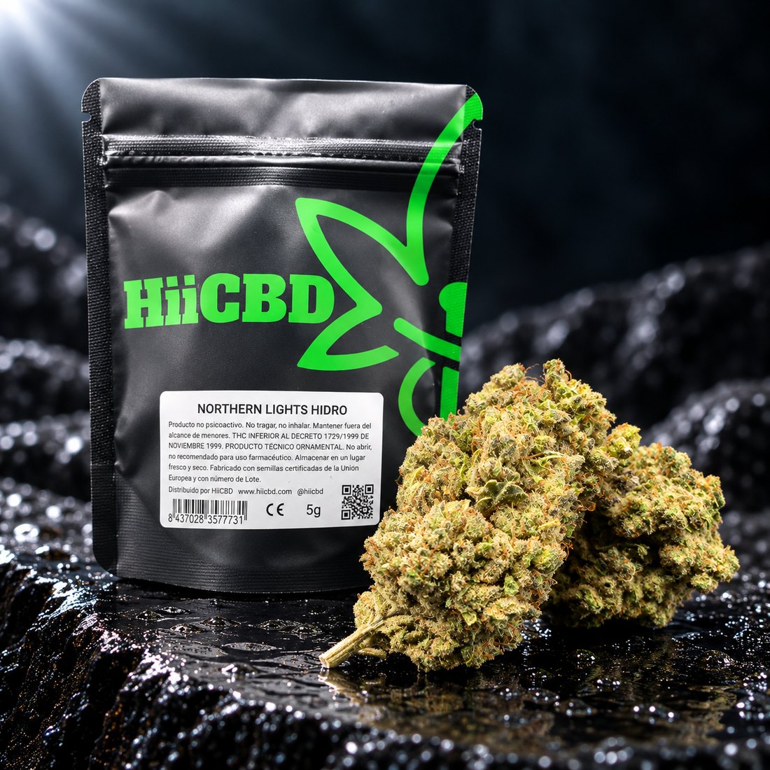 Northern Lights Hidropónica, flor de CBD hidropónica HiiCBD 5 g